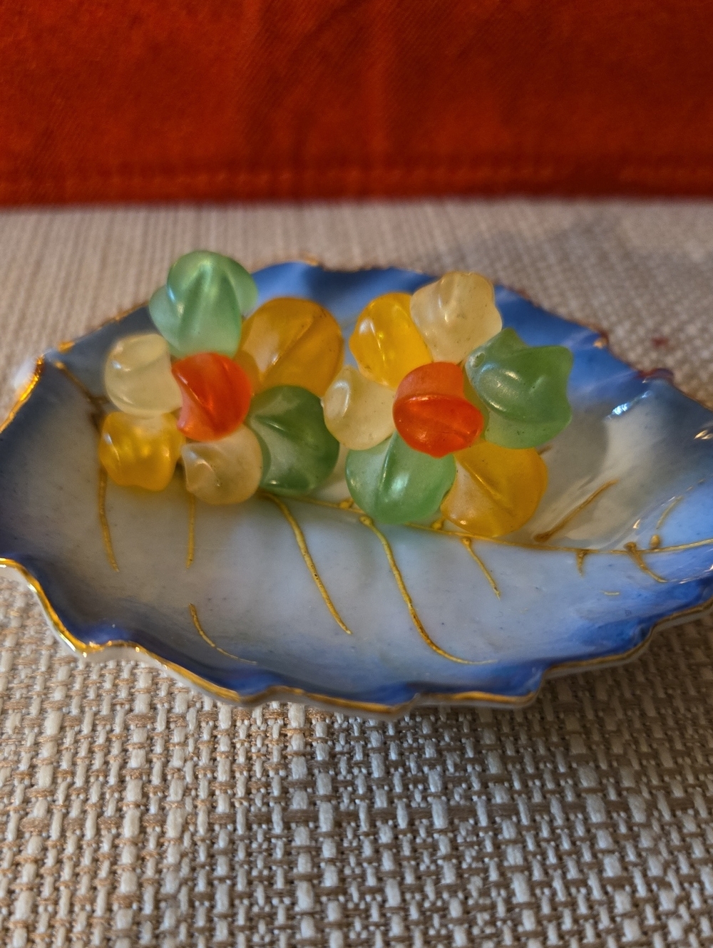 Vintage Multicolor Clip-on Earrings "Fruit Salad"